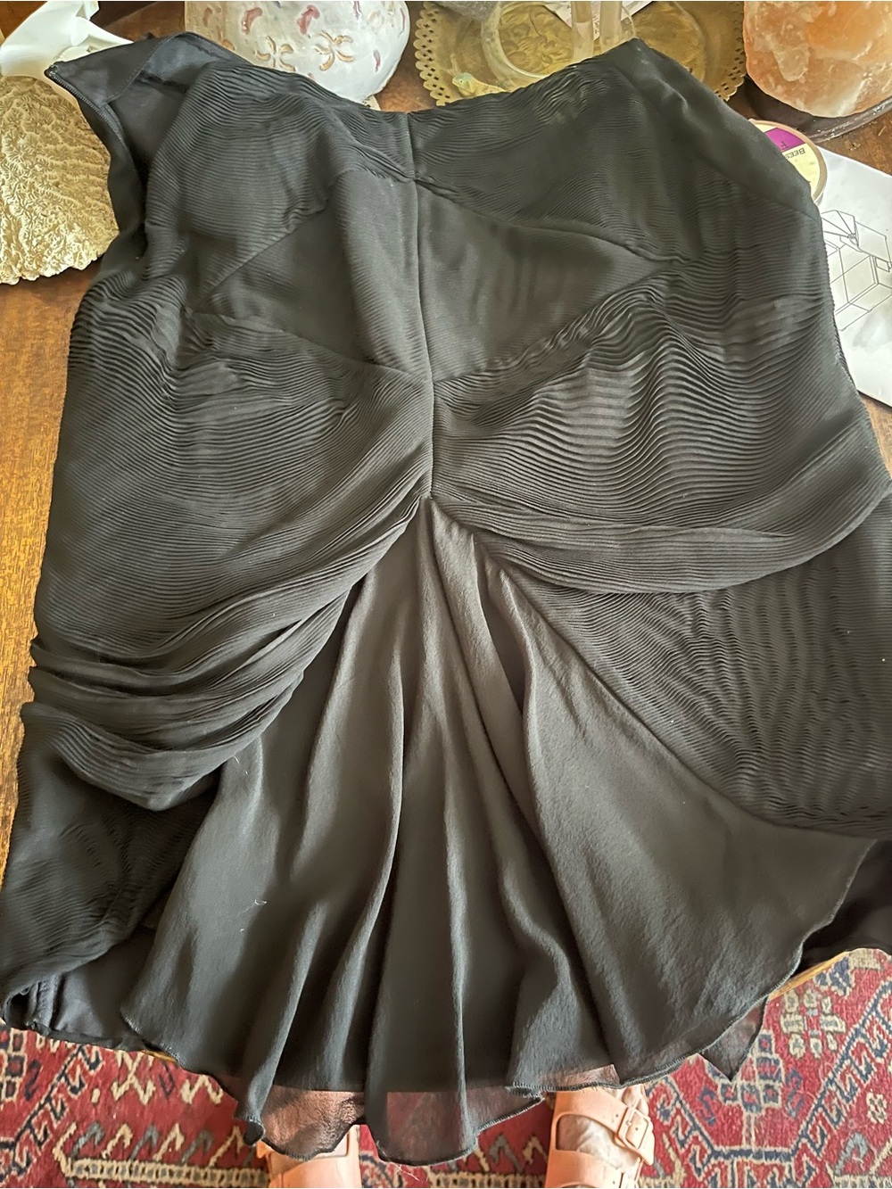 Stella McCartney Black silk chiffon skirt